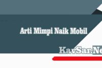 Arti Mimpi Naik Mobil