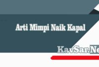 Arti Mimpi Naik Kapal