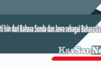 Arti Isin dari Bahasa Sunda dan Jawa sebagai Bahasa Gaul