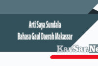 Arti Saya Sundala Bahasa Gaul Daerah Makassar
