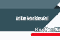 Arti Kata Hedon Bahasa Gaul