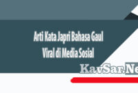 Arti Kata Japri Bahasa Gaul Viral di Media Sosial