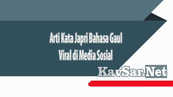 Arti Kata Japri Bahasa Gaul Viral di Media Sosial