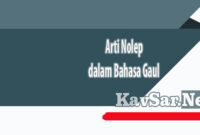 Arti Nolep dalam Bahasa Gaul