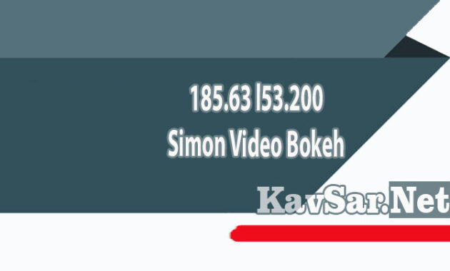 185.63 l53.200 Simon Video Bokeh