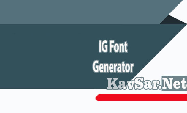 IG Font Generator