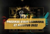 Prediksi Syair Cambodia 27 Agustus 2022