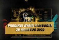 Prediksi Syair Cambodia 28 Agustus 2022