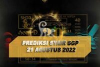Prediksi Syair SGP 21 Agustus 2022