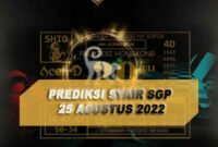 Prediksi Syair SGP 25 Agustus 2022