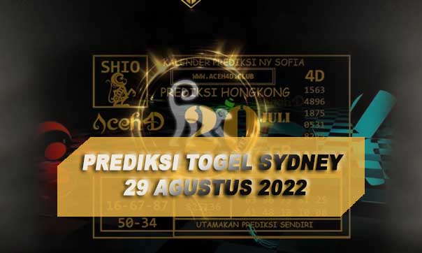 Prediksi Togel Sydney 29 Agustus 2022